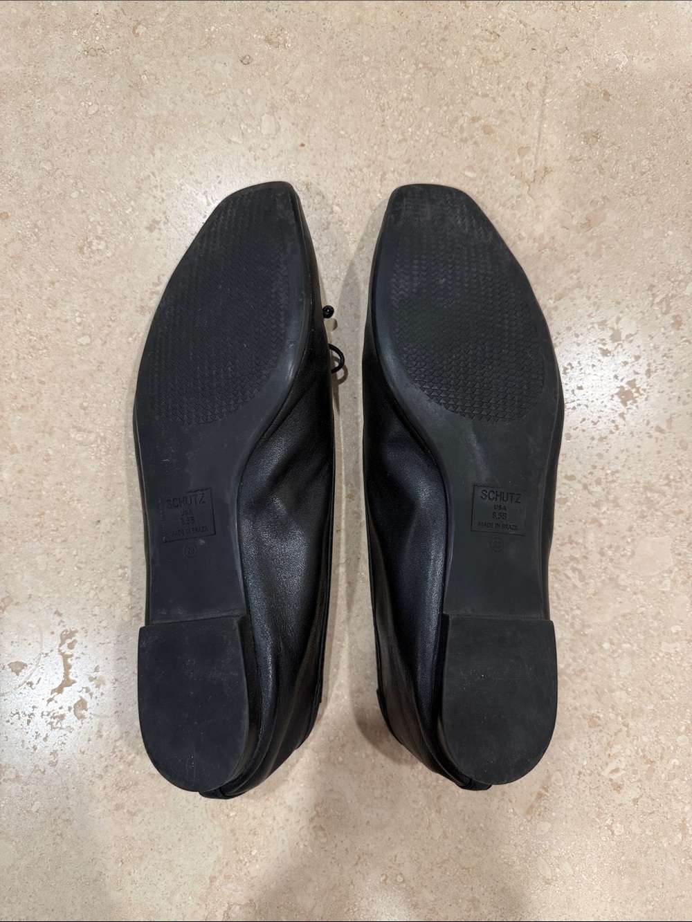 Schutz Arissa Black Leather Ballet Flat - Picture 6 of 6